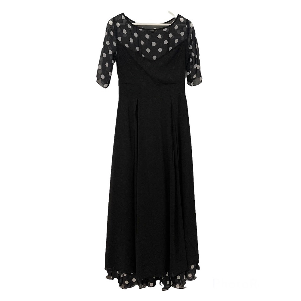 Floryday Women's Chiffon Polka Dot Half Sleeve Maxi Dress - Picture 9 of 16